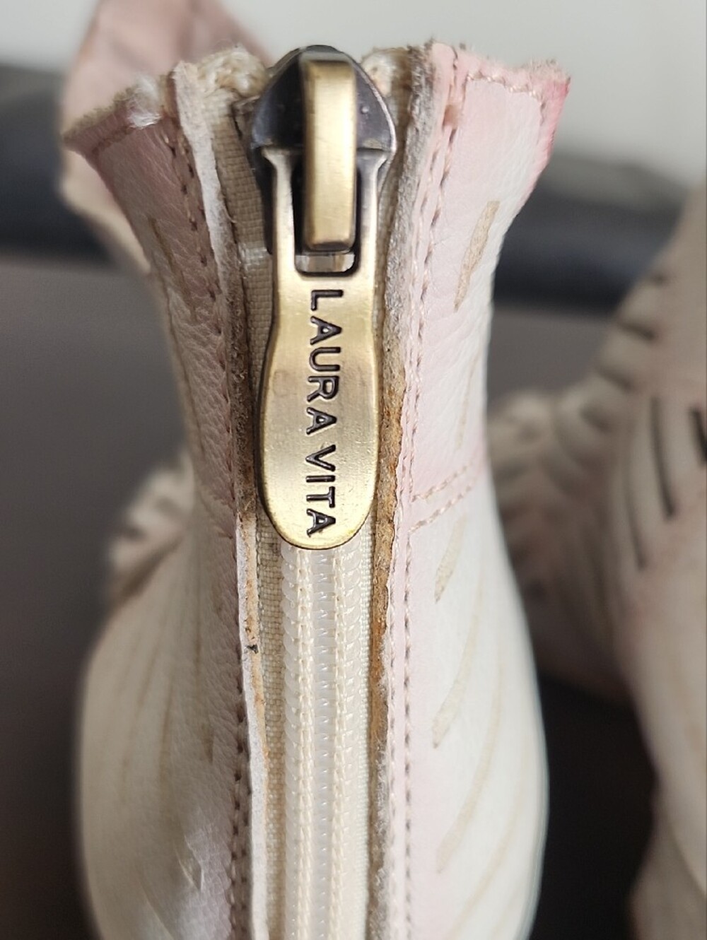 Blush Cutout Peep-Toe Ankle Heels - Picture 4 of 16